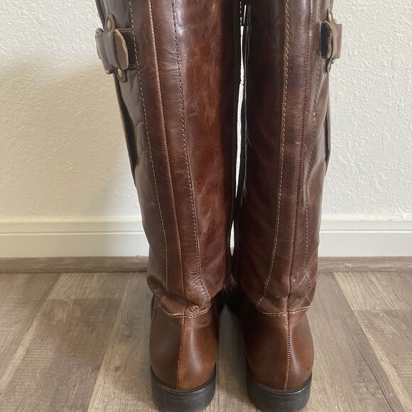 Carlos By Carlos Santana Momentum Tall Riding Boots Brown Womens 8 M Buckle Boho - Picture 5 of 7